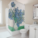 Vincent van Gogh - Irises Shower Curtain<br><div class="desc">Irises / Still Life: Vase with Irises - Vincent van Gogh,  Oil on Canvas,  1890</div>