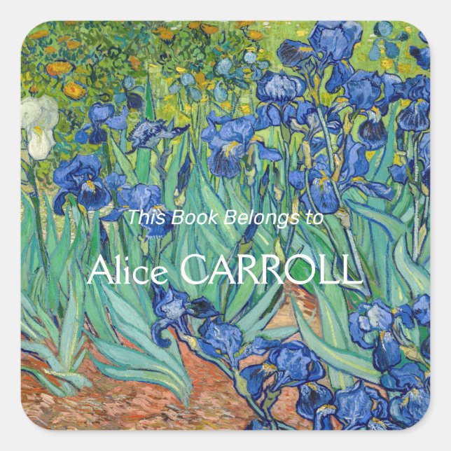 Vincent Van Gogh - Irises Square Sticker (Front)