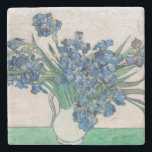 Vincent van Gogh - Irises Stone Coaster<br><div class="desc">Irises / Still Life: Vase with Irises - Vincent van Gogh,  Oil on Canvas,  1890</div>