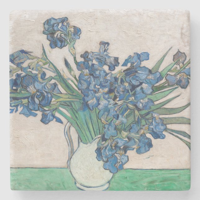 Vincent van Gogh - Irises Stone Coaster (Front)