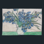 Vincent van Gogh - Irises Tea Towel<br><div class="desc">Irises / Still Life: Vase with Irises - Vincent van Gogh,  Oil on Canvas,  1890</div>