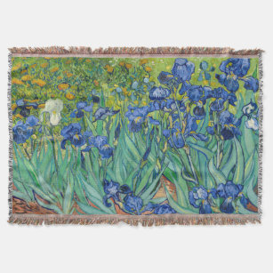 Vincent Van Gogh - Irises Throw Blanket