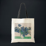 Vincent van Gogh - Irises Tote Bag<br><div class="desc">Irises / Still Life: Vase with Irises - Vincent van Gogh,  Oil on Canvas,  1890</div>