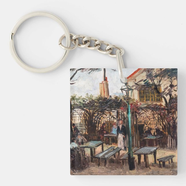Vincent Van Gogh - La Guinguette on Montmartre Key Ring (Front)