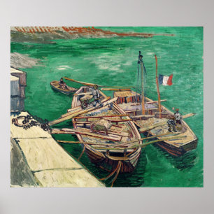 Vincent van Gogh   Landing Stage with Boats, 1888 Poster