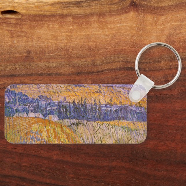 Vincent van Gogh - Landscape at Auvers in the Rain Key Ring (Front)