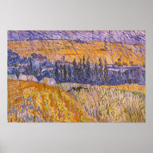 Vincent van Gogh - Landscape at Auvers in the Rain Poster