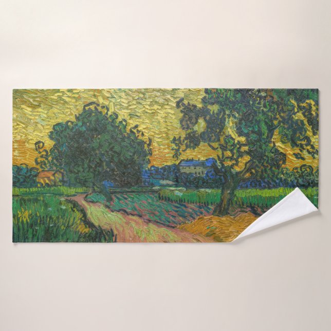 Vincent van Gogh - Landscape at Twilight Bath Towel Set (Bath Towel)