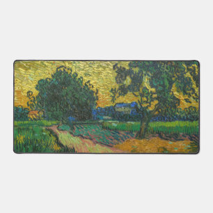 Vincent van Gogh - Landscape at Twilight Desk Mat