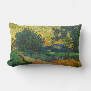 Vincent van Gogh - Landscape at Twilight Lumbar Cushion