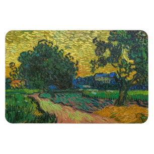 Vincent van Gogh - Landscape at Twilight Magnet
