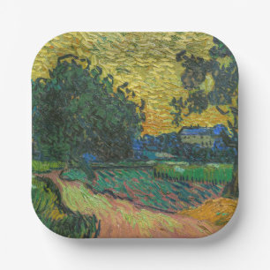 Vincent van Gogh - Landscape at Twilight Paper Plate