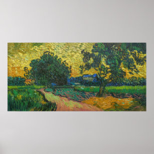 Vincent van Gogh - Landscape at Twilight Poster