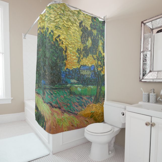 Vincent van Gogh - Landscape at Twilight Shower Curtain (In Situ)