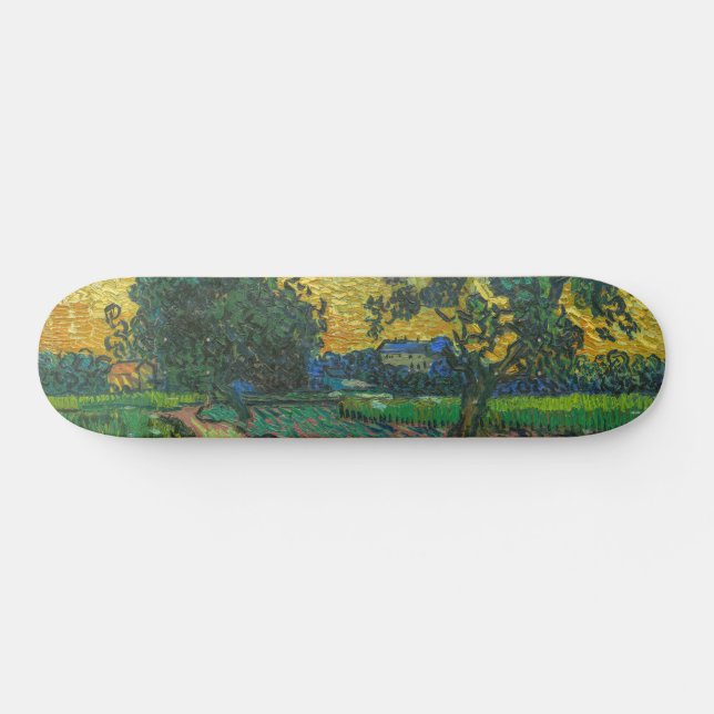 Vincent van Gogh - Landscape at Twilight Skateboard (Horz)