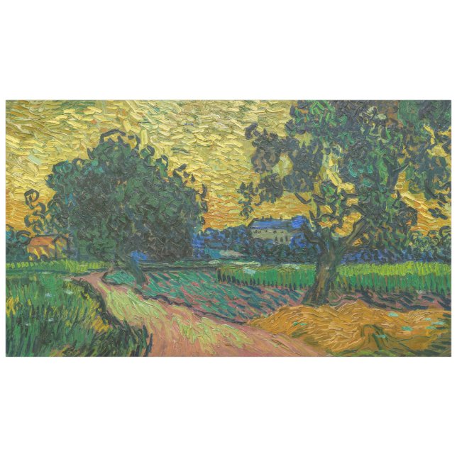 Vincent van Gogh - Landscape at Twilight Tablecloth (Front (Horizontal))