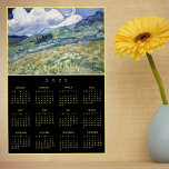 Vincent Van Gogh Landscape France 2025 Calendar Poster<br><div class="desc">Create your own custom, personalised, beautiful elegant faux gold script typography font, black and faux gold, 2025 full year, travel / landscape / nature / vintage art lovers and Van Gogh connoisseurs' home room office decor, yearly calendar wall poster, featuring a beautiful masterpiece colourful detailed intricate vintage oil on canvas...</div>