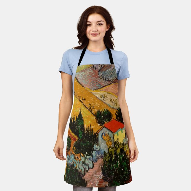 Vincent van Gogh - Landscape, House and Ploughman Apron (Worn)