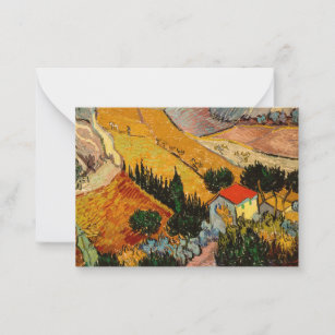 Vincent van Gogh - Landscape, House and Ploughman Card
