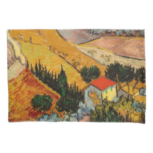 Vincent van Gogh - Landscape, House and Ploughman Pillowcase