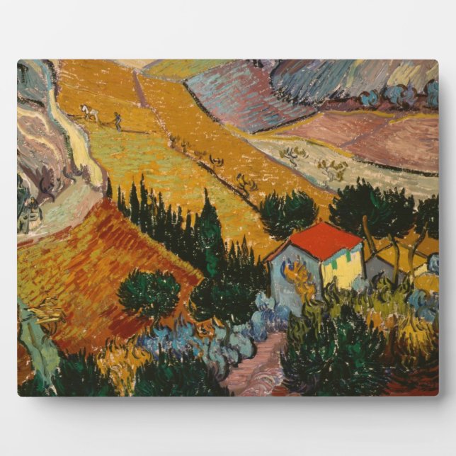 Vincent van Gogh | Landscape w/ House & Ploughman Plaque (Front)