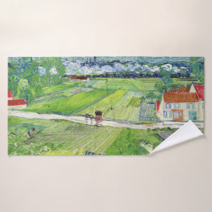 Vincent van Gogh - Landscape with Carriage & Train Bath Towel Set