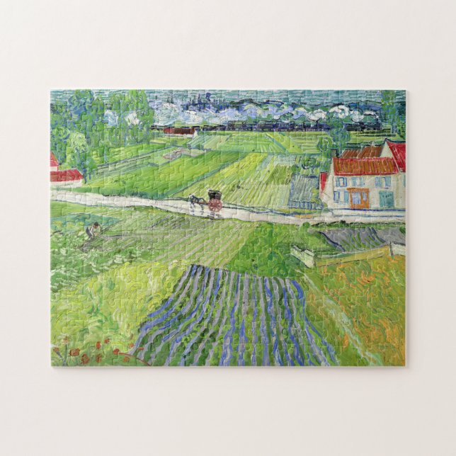 Vincent van Gogh - Landscape with Carriage & Train Jigsaw Puzzle (Horizontal)