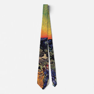 Vincent Van Gogh - Landscape With Couple Fine Art Tie
