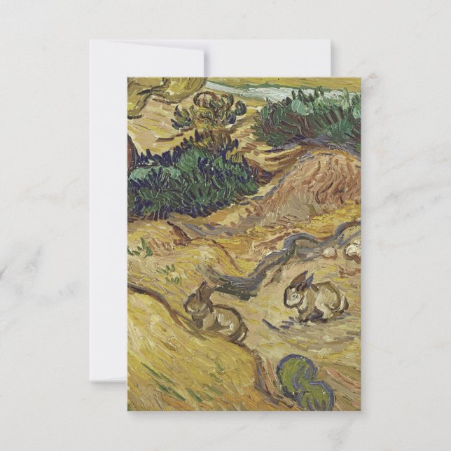 Vincent van Gogh - Landscape with Rabbits Card (Front)