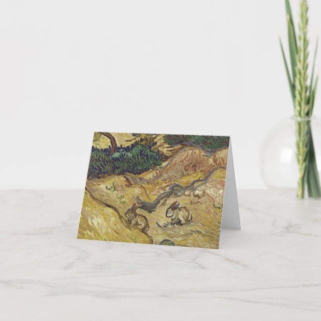 Vincent van Gogh - Landscape with Rabbits Thank You Card (Front)