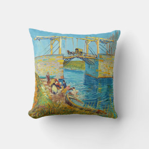 Vincent van Gogh - Langlois Bridge at Arles #1 Cushion