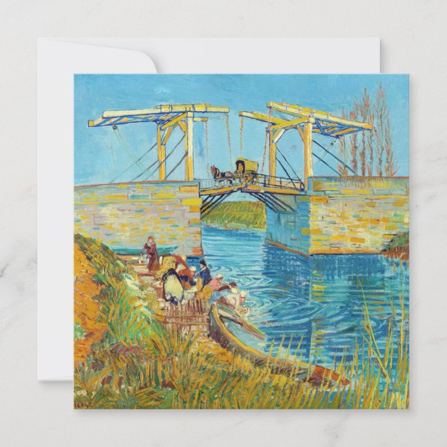 Vincent van Gogh - Langlois Bridge at Arles #1 Invitation (Front)