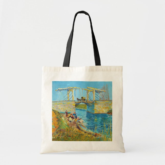 Vincent van Gogh - Langlois Bridge at Arles #1 Tote Bag (Front)