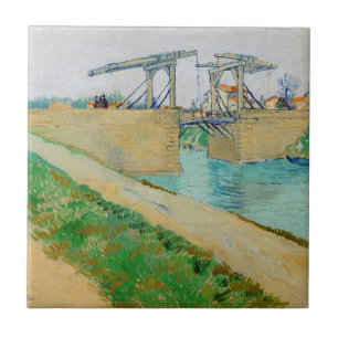 Vincent van Gogh - Langlois Bridge at Arles #2 Ceramic Tile