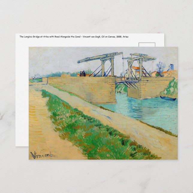 Vincent van Gogh - Langlois Bridge at Arles #2 Postcard (Front/Back)