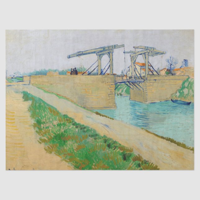 Vincent van Gogh - Langlois Bridge at Arles #2 Tissue Paper (Front)