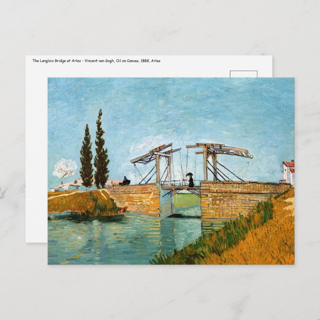 Vincent van Gogh - Langlois Bridge at Arles #3 Postcard (Front/Back)