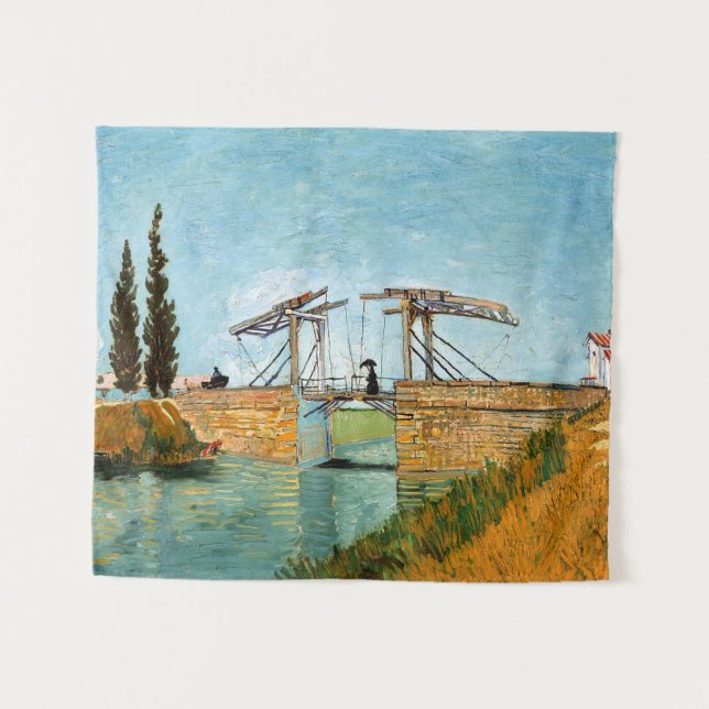 Vincent van Gogh - Langlois Bridge at Arles #3 Tapestry (Front (Horizontal))