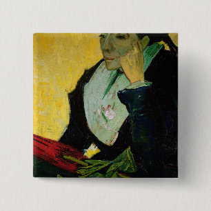 Vincent van Gogh L'Arlesienne, detail, 1888 15 Cm Square Badge
