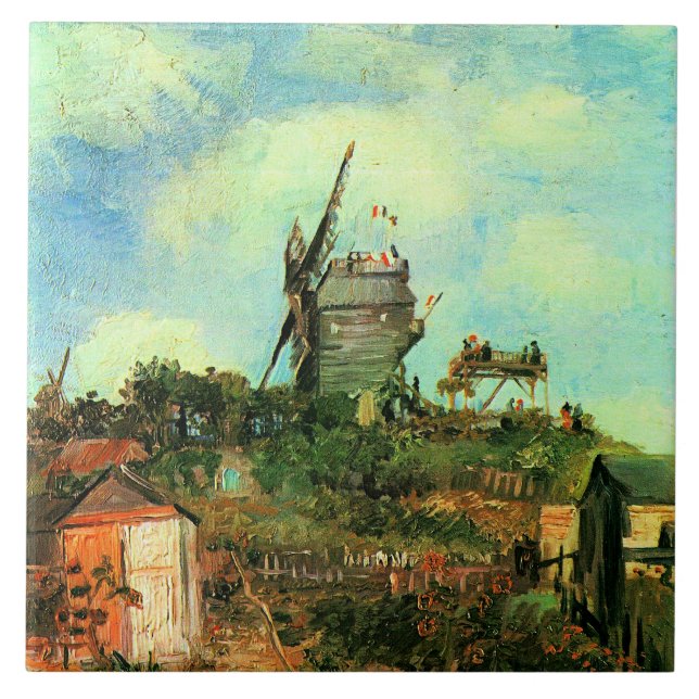 Vincent van Gogh, Le Moulin de la Galette 3, Ceramic Tile (Front)