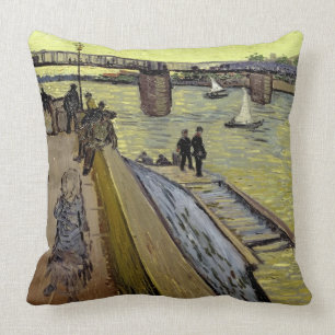 Vincent van Gogh Le Pont de Trinquetaille Arles Cushion