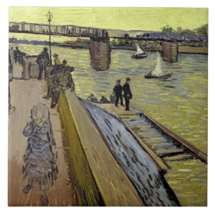 Vincent van Gogh   Le Pont de Trinquetaille Arles Tile