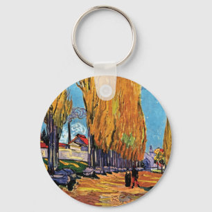 Vincent Van Gogh - Les Alyscamps Autumn Landscape Key Ring