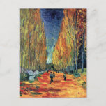 Vincent Van Gogh - Les Alyscamps Postcard<br><div class="desc">Oil on canvas from 1888 depicts an autumn landscape scene in the Alyscamps, an ancient Roman necropolis in Arles France which is lined with poplar trees and stone sarcophagi. Unlike similar stores, Art Lover's Cafe features classic, high resolution works of art that have been carefully restored, colour-balanced & retouched to...</div>