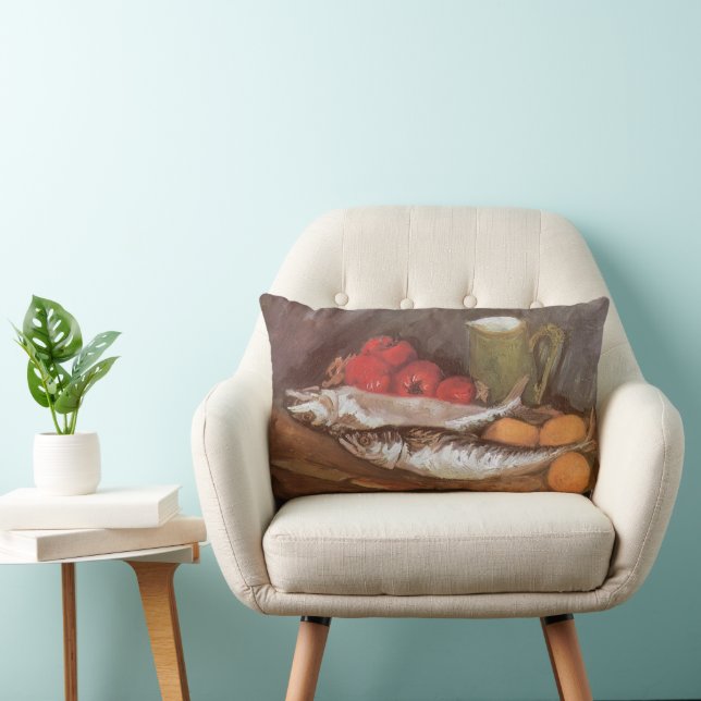 Vincent van Gogh - Mackerels, Lemons and Tomatoes Lumbar Cushion (Chair)