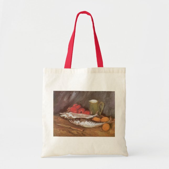 Vincent van Gogh - Mackerels, Lemons and Tomatoes Tote Bag (Front)