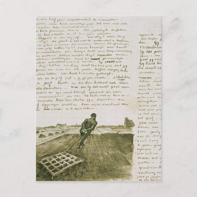 Vincent van Gogh | Man pulling a harrow Postcard (Front)