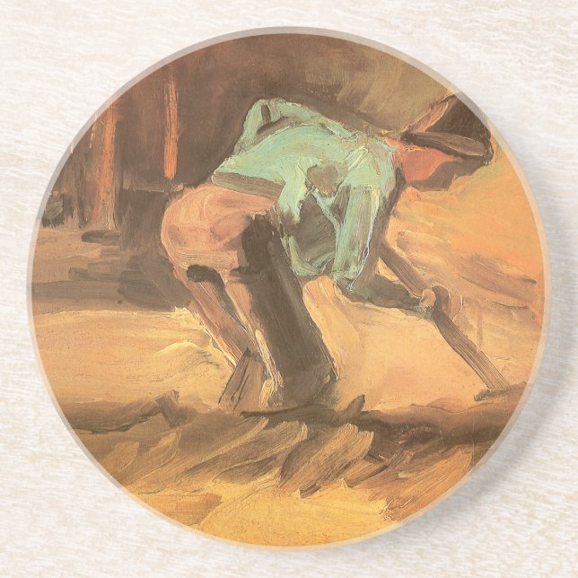 Vincent van Gogh - Man Stooping w Stick or Spade Coaster (Front)