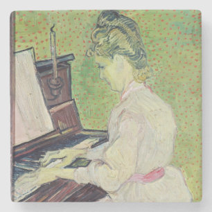 Vincent van Gogh Marguerite Gachet at the Piano Stone Coaster