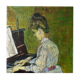 Vincent Van Gogh - Marguerite Gachet At The Piano Tile